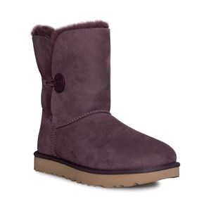 UGG Purple/Plum Short Bailey Button II Port Winter Boots Women’s Size 8